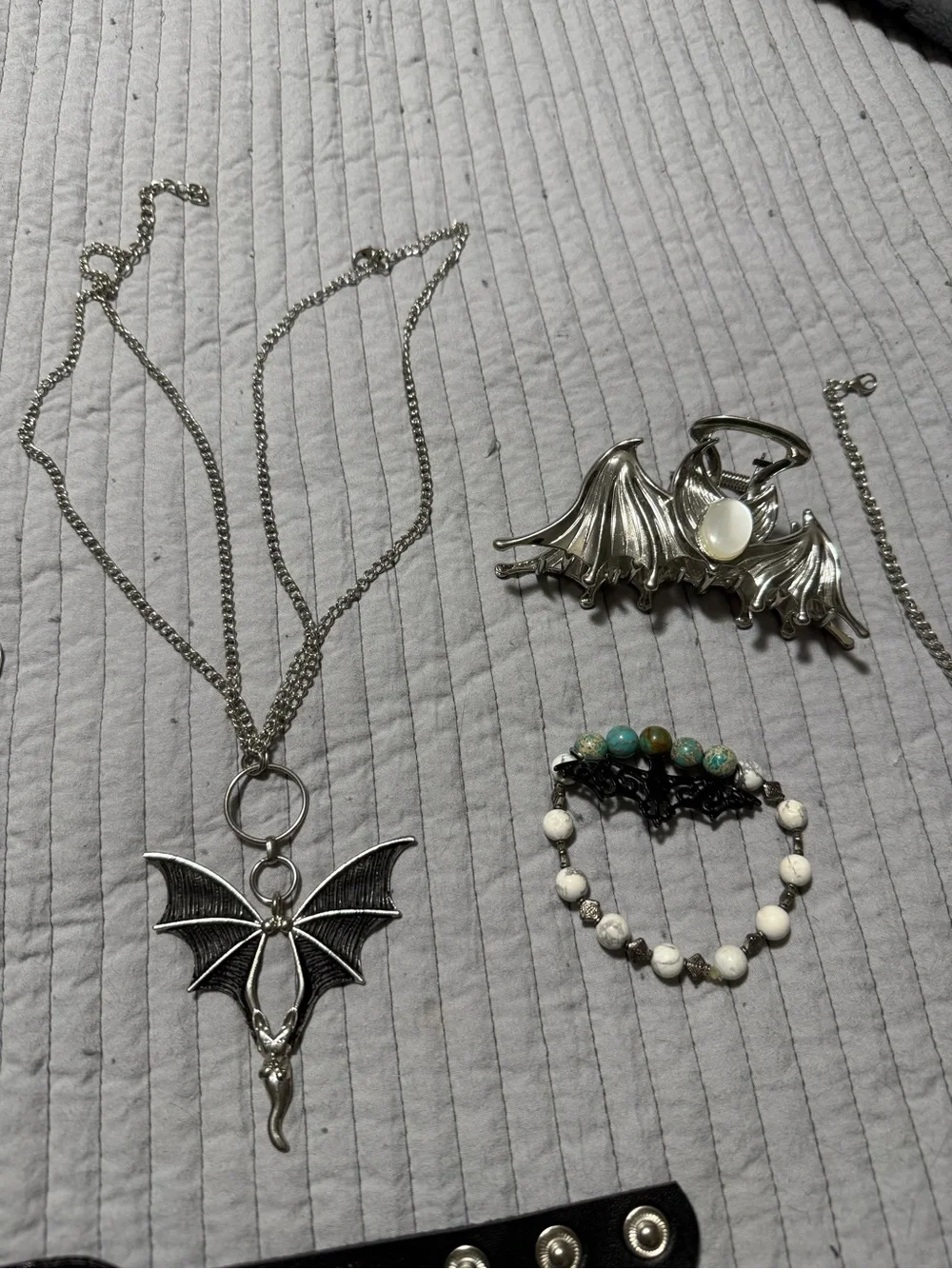 Black Gothic Bat Choker Costume Jewelry